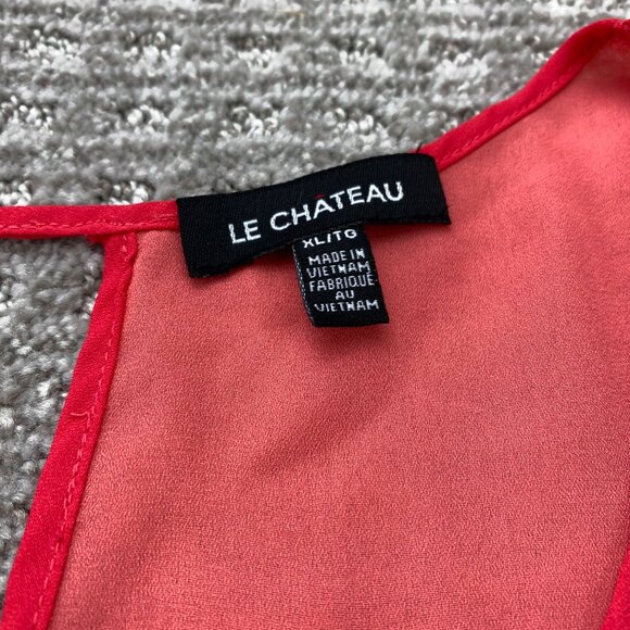 Le Chateau Women's Blouse Size Extra Large XL Orange Cocktail Party Business - Picture 3 of 9